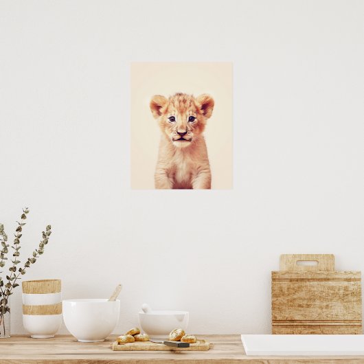 Baby Lion Poster (Keuken)