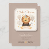 Baby Lion Shower Invitation Kaart (Voorkant / Achterkant)