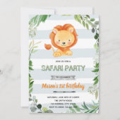 Baby Lion Shower verjaardagsuitnodiging Kaart (Voorkant)