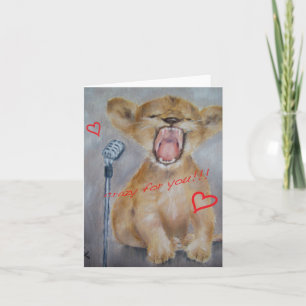 Baby Lion Valentijnsdag Kaart