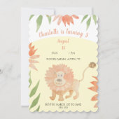 Baby Lion Waterverf met handbeschilderd Feestdagenkaart (Voorkant)