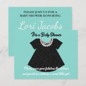 BABY Little Black Dress Baby shower Party Kaart (Voorkant / Achterkant)