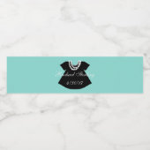 BABY Little Black Dress Shower Sprinkle Party Waterfles Etiket (Enkel label)