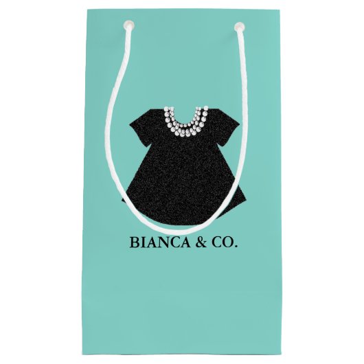 BABY Little Black Dress Sprinkle Tiara Party Klein Cadeauzakje (Voorkant)