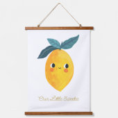 Baby Little sweetie Schattige Lemon Nursary Hangend Wandkleed (Voorkant)