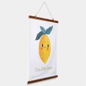 Baby Little sweetie Schattige Lemon Nursary Hangend Wandkleed (Gebogen)