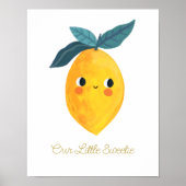 Baby Little sweetie Schattige Lemon Nursary Poster (Voorkant)