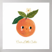 Baby Little sweetie Schattige Sinaasappel Nursary Poster (Voorkant)