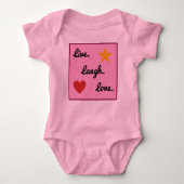 Baby Live Laugh Love Onsie Romper (Voorkant)