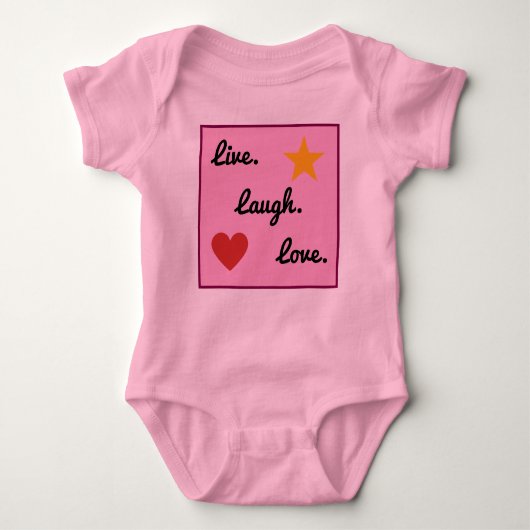 Baby Live Laugh Love Onsie Romper (Voorkant)