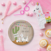 Baby Llama Desert Cactus-Baby shower Papieren Bordje (Feest)