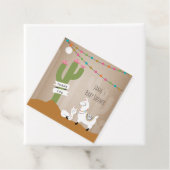 Baby Llama Desert Cactus Meisje Baby shower Bedankjes Labels (In situ)