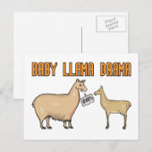 Baby Llama Drama Briefkaart (Voorkant / Achterkant)