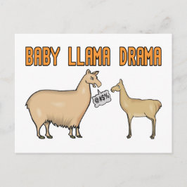 Baby Llama Drama Briefkaart
