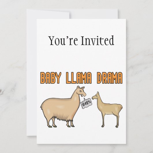 Baby Llama Drama Kaart (Voorkant)