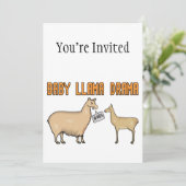 Baby Llama Drama Kaart (Staand voorkant)
