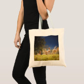 Baby Llamas in een veld Tote Bag (Voorkant (product))
