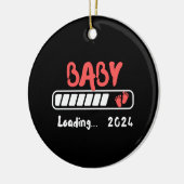 Baby loading 2024 voor zwangerschapsaankondiging g keramisch ornament (Links)