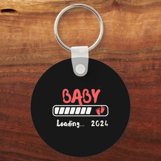 Baby loading 2024 voor zwangerschapsaankondiging g sleutelhanger (Achterkant)