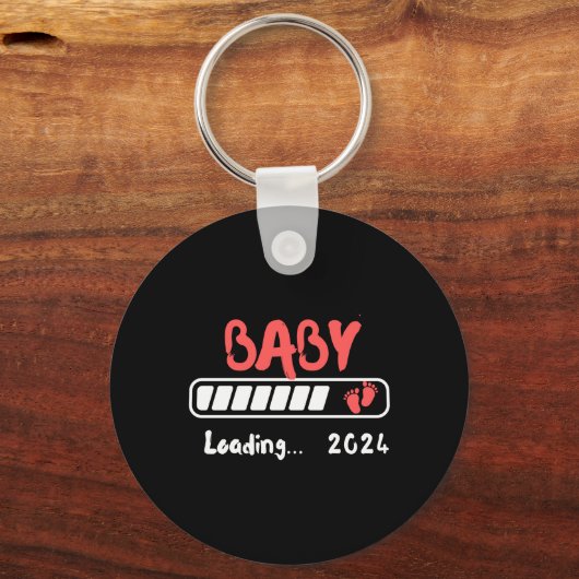 Baby loading 2024 voor zwangerschapsaankondiging g sleutelhanger (Voorkant)