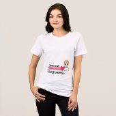 Baby Loading Zwangerschap T-shirt – Schattige moed (Voorkant volledig)