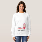 Baby Loading Zwangerschap T-shirt – Schattige moed (Voorkant volledig)