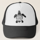 Baby Loggerhead Zee Turtle Trucker Pet (Voorkant)