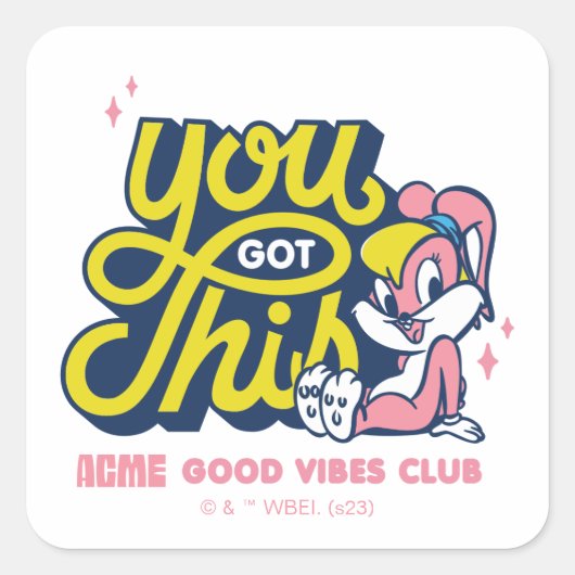Baby Lola Bunny, je hebt dit Vierkante Sticker (Voorkant)