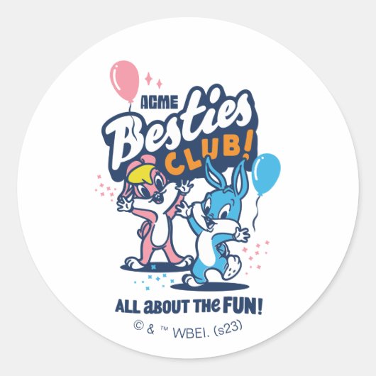 Baby Lola en BUGS BUNNY™ - Besties Club! Ronde Sticker (Voorkant)