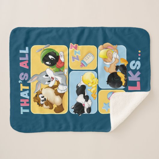 Baby Looney Tunes Characters | Dat zijn alle Folks Sherpa Deken (Voorkant (horizontaal))