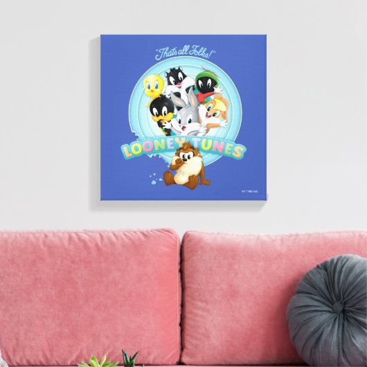 Baby LOONEY TUNES™ Logo | Dat is allemaal mensen Canvas Afdruk (Insitu (Woonkamer))