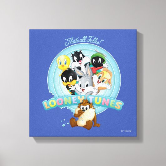 Baby LOONEY TUNES™ Logo | Dat is allemaal mensen Canvas Afdruk (Voorkant)