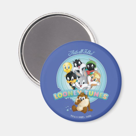 Baby LOONEY TUNES™ Logo | Dat is allemaal mensen Magneet (Voorkant / Achterkant)