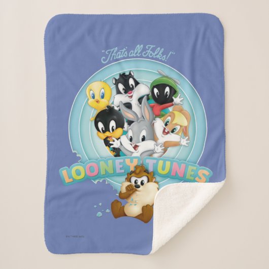 Baby LOONEY TUNES™ Logo | Dat is allemaal mensen Sherpa Deken (Voorkant)