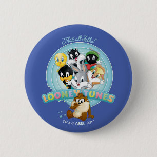 Baby LOONEY TUNES™ Logo Dat is alles, mensen Ronde Button 5,7 Cm