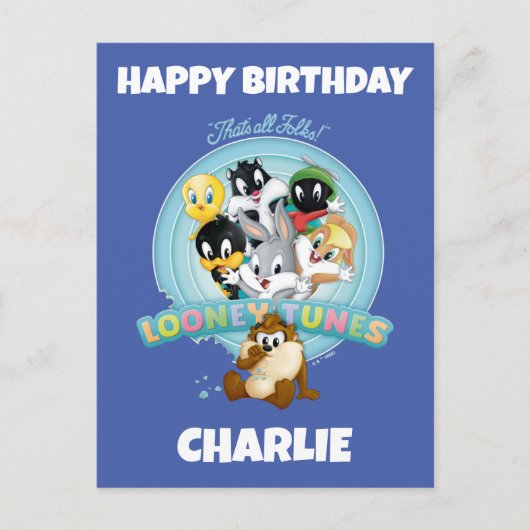 Baby LOONEY TUNES™ Logo | That's All Folks Briefkaart (Voorkant)