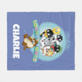 Baby LOONEY TUNES™ Logo | That's All Folks Fleece Deken (Voorkant (Horizontaal))