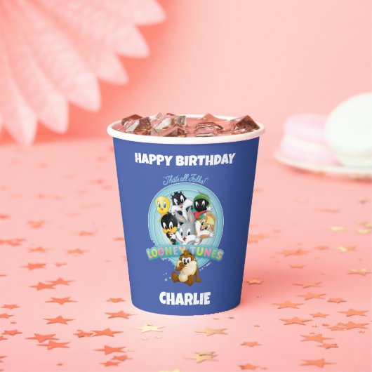 Baby LOONEY TUNES™ Logo | That's All Folks Papieren Bekers (Insitu)