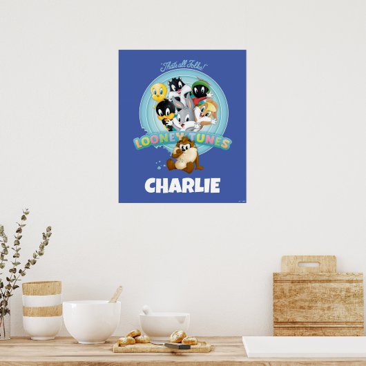 Baby LOONEY TUNES™ Logo | That's All Folks Poster (Keuken)