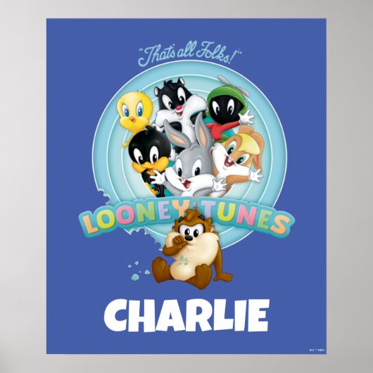 Baby LOONEY TUNES™ Logo | That's All Folks Poster (Voorkant)