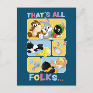 Baby LOONEY TUNES™-tekens   Dat is allemaal mensen Uitnodiging Briefkaart