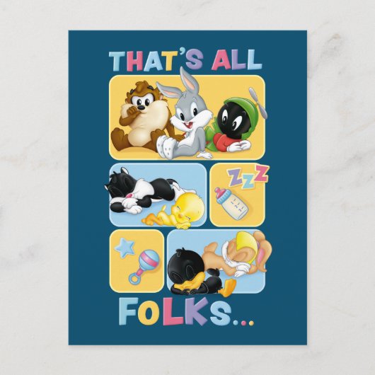 Baby LOONEY TUNES™-tekens | Dat is allemaal mensen Uitnodiging Briefkaart (Voorkant)