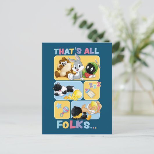 Baby LOONEY TUNES™-tekens | Dat is allemaal mensen Uitnodiging Briefkaart (Staand voorkant)