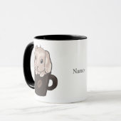 Baby lop bunny in mug mok (Voorkant links)
