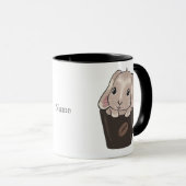 Baby lop bunny in mug mok (Voorkant rechts)