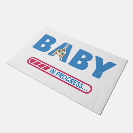 Baby lopend visitekaartje deurmat (Schuin)