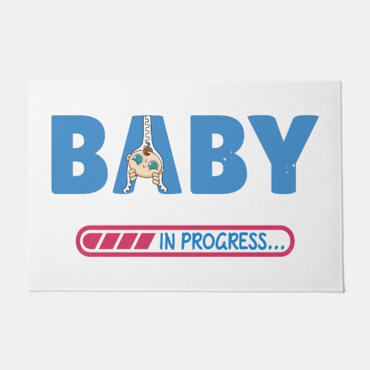 Baby lopend visitekaartje deurmat (Voorkant)