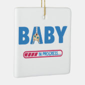 Baby lopend visitekaartje keramisch ornament (Rechts)