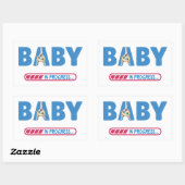Baby lopend visitekaartje rechthoekige sticker (Vel)