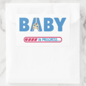 Baby lopend visitekaartje rechthoekige sticker (Tas)